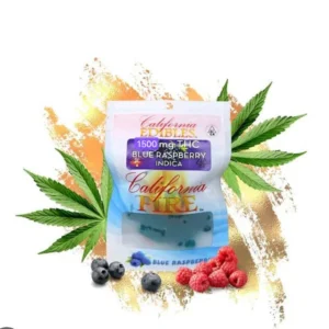 Blue Raspberry California Fire Gummies - THC 1500mg