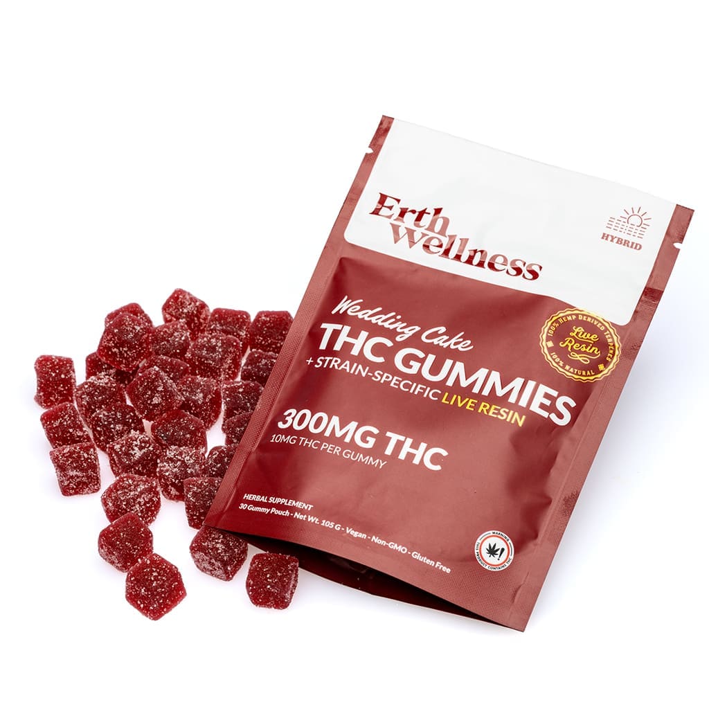 Erth-Wellness-THC-Live-Resin-Gummies-Wedding-Cake-Combo Erth Wellness THC Live Resin Gummies – Wedding Cake - Image 1