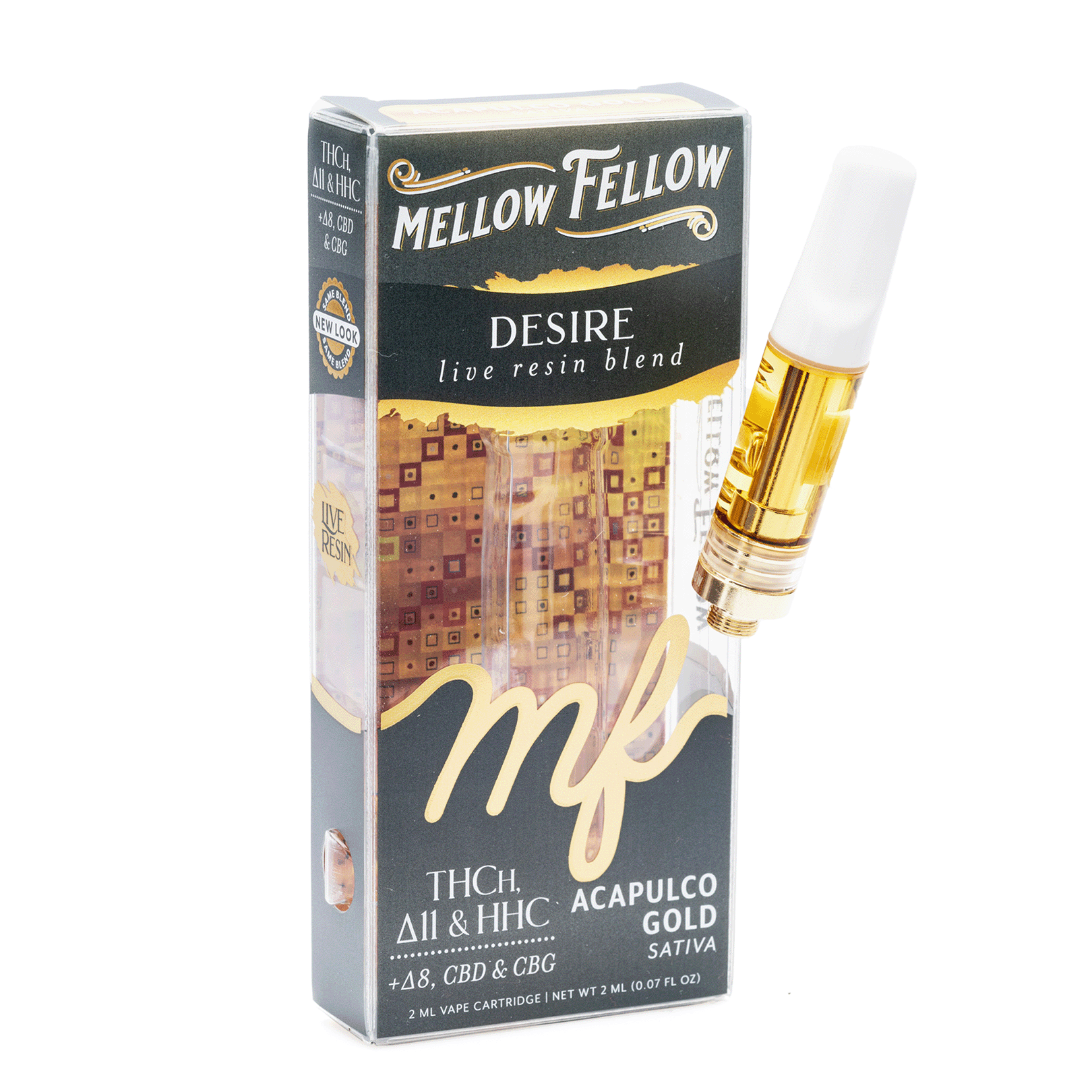 Mellow-Fellow-Desire-Blend-Live-Resin-Vape-Cartridge-Acapulco-Gold-Combo Mellow Fellow Desire Blend Live Resin Vape Cartridge – Acapulco Gold - Image 1