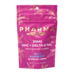 PharmaTHC HHC / Delta 9 THC Gummies – Blue Raspberry (400 mg Total HHC + 200 mg Total Delta 9 THC) - Image 3